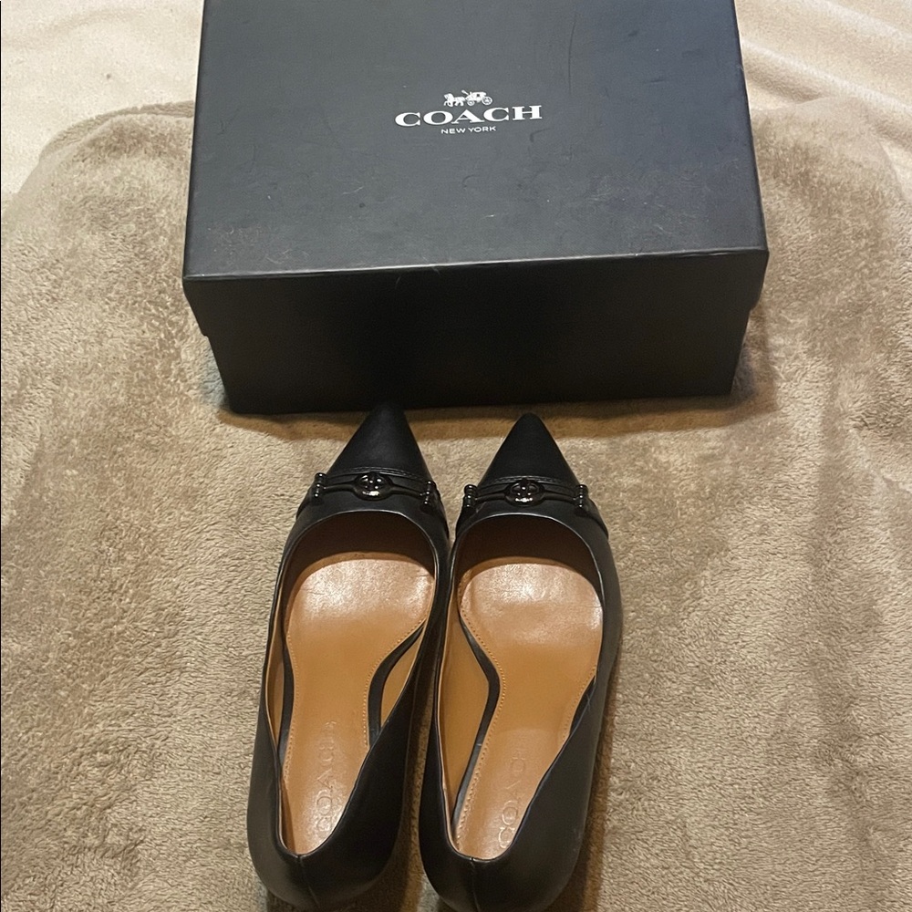 Coach Black Women's Heels with Tan Insole
